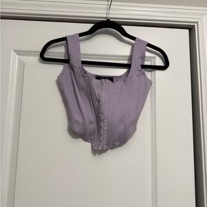 Akira Lavender Women's Corset Crop Top